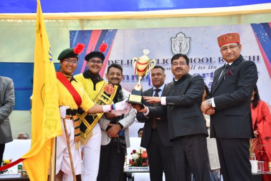 The event commenced with a melodious welcome song by the school choir, followed by a bouquet presentation to the esteemed dignitaries by the Principal, Dr RK Jha