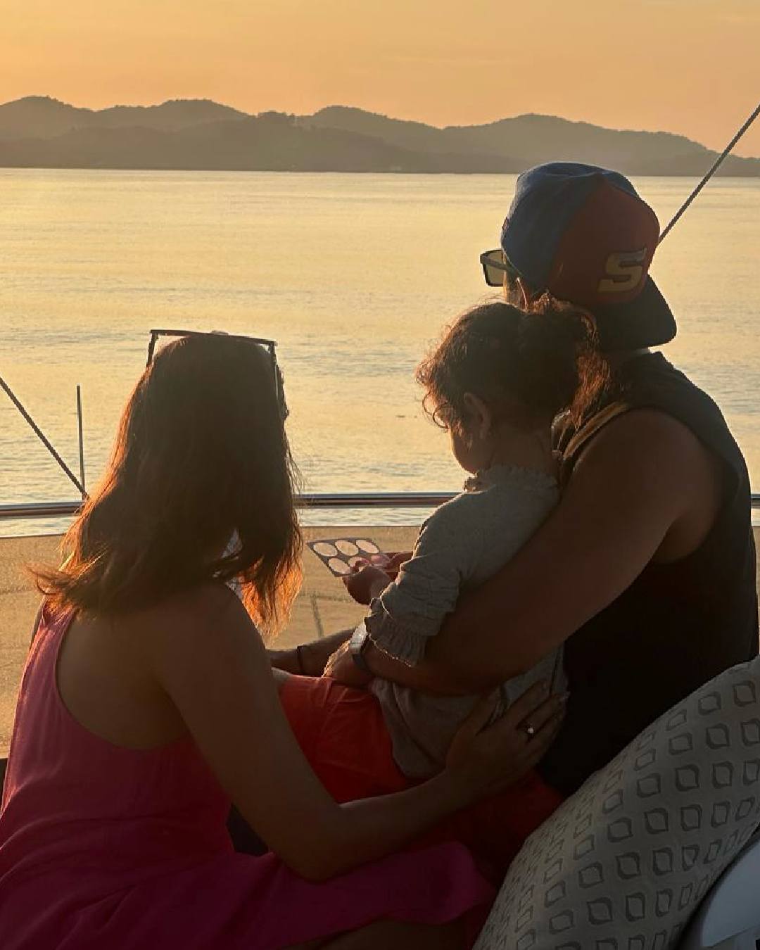 Raha sat on Ranbir’s lap as he and Alia admired the sky lit up with the soft turquoise and golden hues of the setting Sun. On the work front, Ranbir is gearing up for Nitesh Tiwari’s Ramayana.
