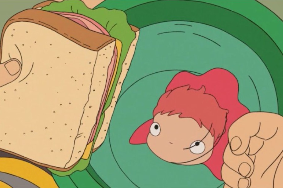 Ham and cheese sandwich in Ponyo