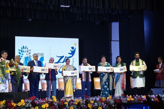 All the dignitaries present on stage.