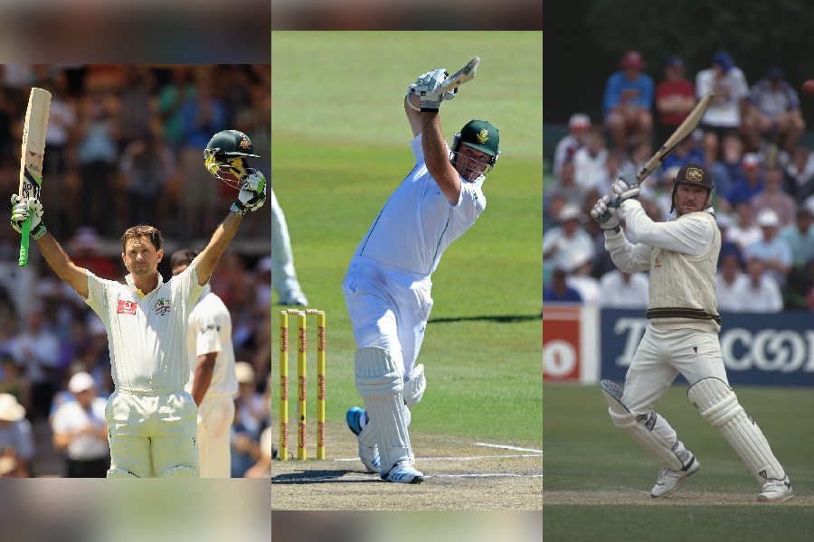 Ricky Ponting, Graeme Smith and Allan Border. Getty