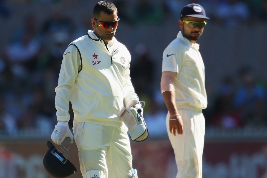 MS Dhoni and Virat Kohli. Getty 