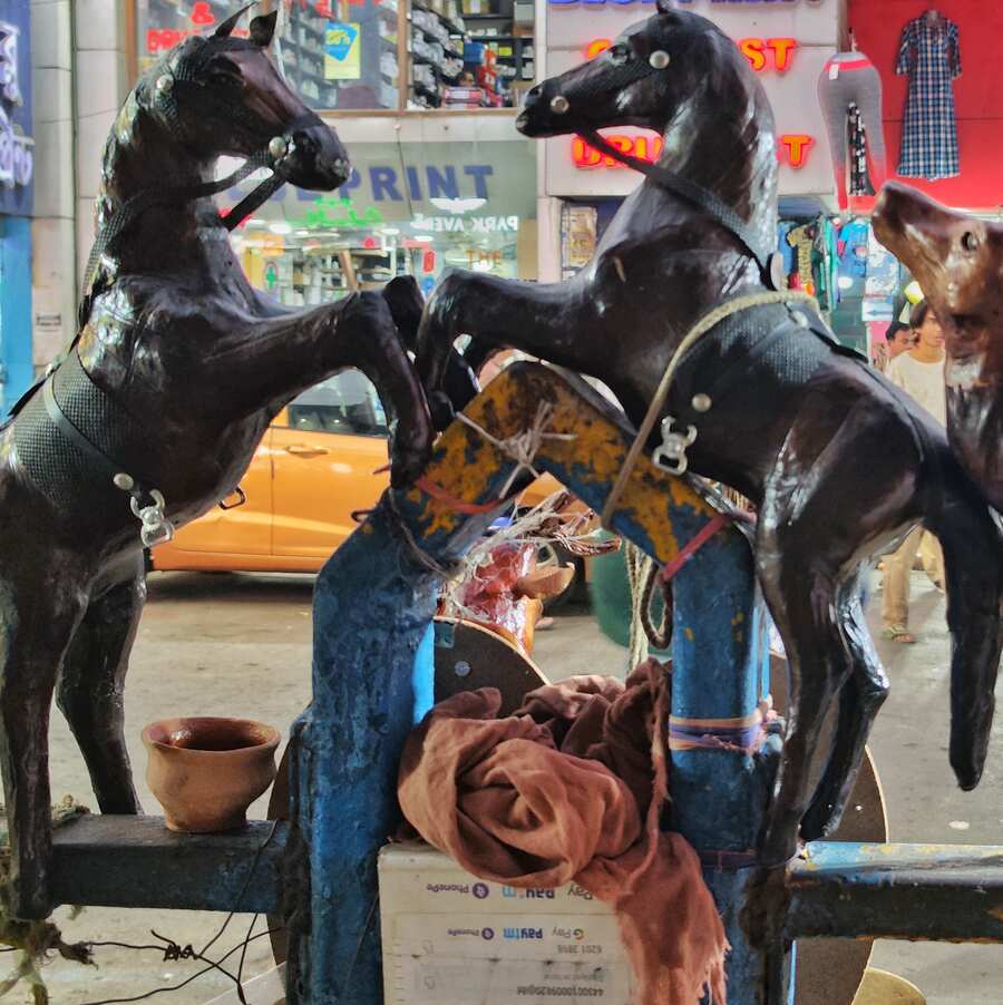 Perspective, it's said, is the essence of everything. A pavement hawker sells an interesting curio near New Market   