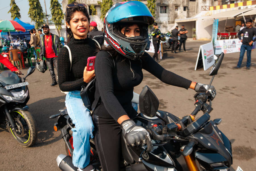 The number of female riders saw a significant rise this year and one of them was Bipasha Debnath, 22, who has been riding for about a year now. ‘This is the third time I have been to RevOlution and this is the first time I rode myself. I love the stunts show and that is what I look forward to every time,’ she said