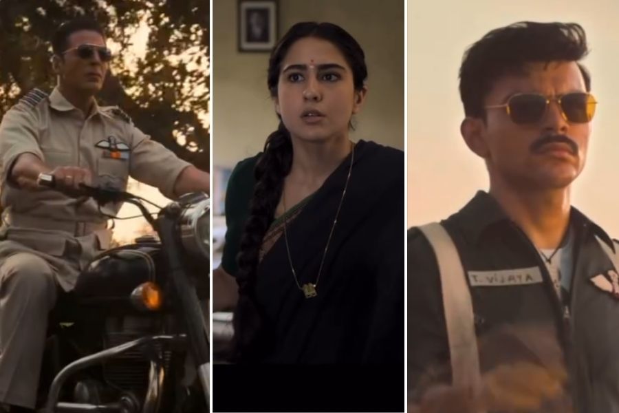 Akshay Kumar, Sara Ali Khan, Veer Pahariya in Sky Force