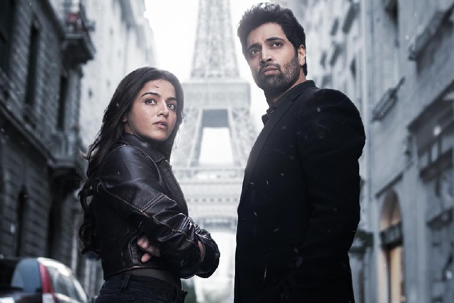 A poster of G2 featuring Wamiqa Gabbi and Adivi Sesh