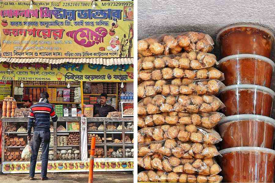 The makeshift stalls are usually around for a month till the end of January. One can also get their hands on other jaggery treats like ‘murir moa’ made of puffed rice, Til er Naru (little balls made of white sesame and jaggery), Narkel Naru (coconut and jaggery) and more