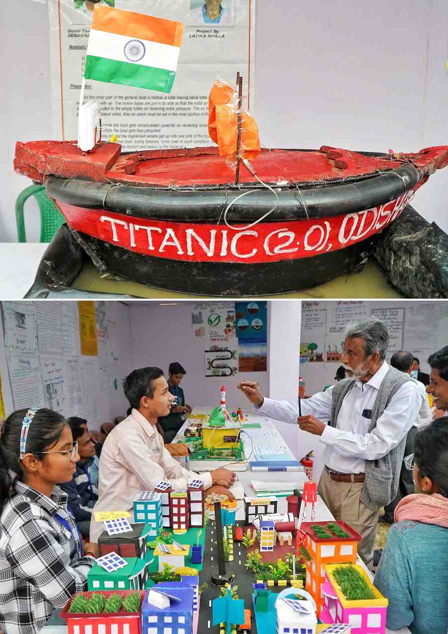 Visitors on the first day of the Engineering Fair at Birla Industrial and Technology Museum (BITM) on Tuesday. The fair will continue till January 10  
