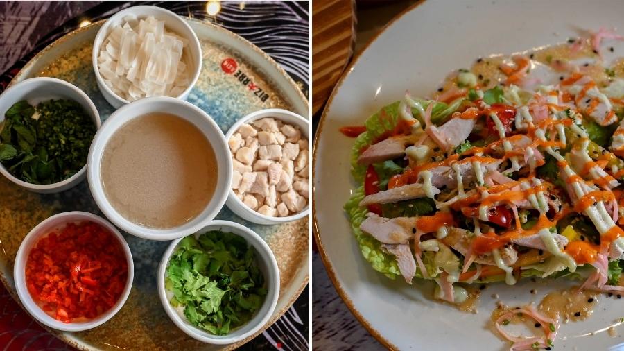 The tasting began with Vietnamese Pho soup, considered to be Vietnam’s national dish. Next on the menu was (right) a Sesame Ginger Chicken Salad, that brought together the perfect balance of sweet, savoury, and tangy notes. A sprinkle of toasted sesame seeds enhance the texture