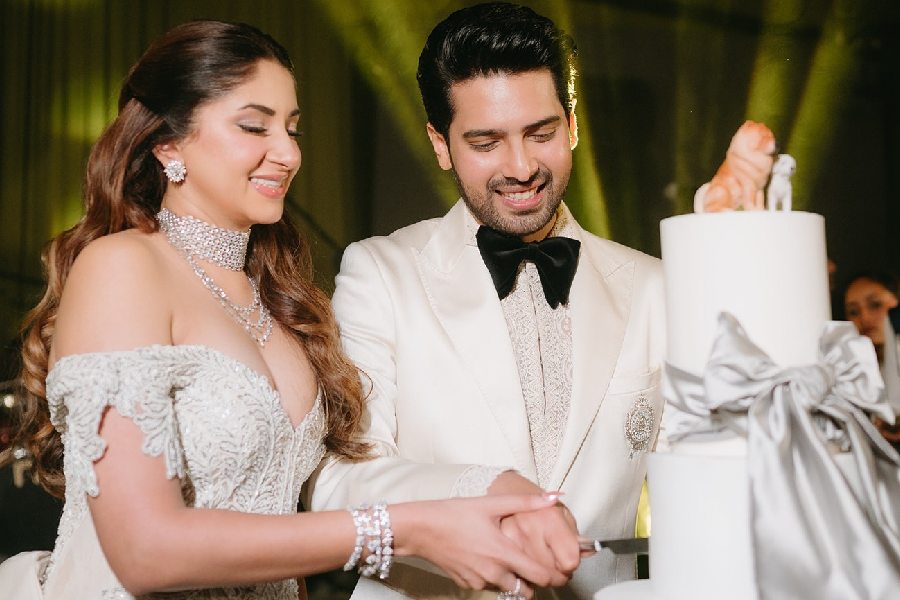 Armaan Malik and Aashna Shroff’s white-themed cocktail party