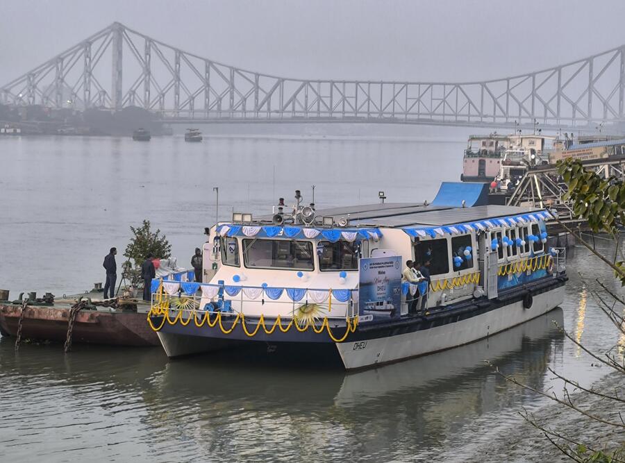 Chief minister Mamata Banerjee launched India’s first new-generation electric ferry ‘Dheu’ on Thursday 