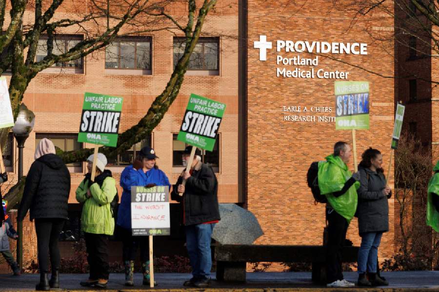 'The hard-working nurses, doctors & staff on strike today at Providence deserve a workplace that treats them like the health care heroes they are. That means fair wages, benefits & adequate staffing — things equally important to the patients they serve,' US senator from Oregon Ron Wyden wrote on X to show solidarity.