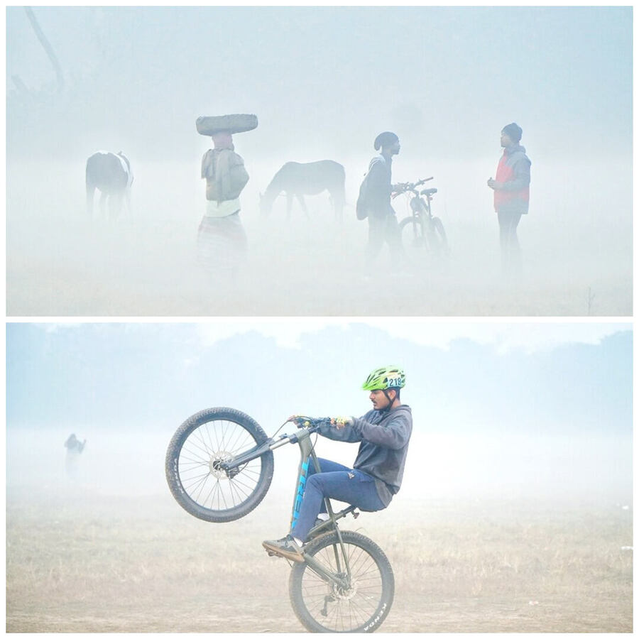 Dense fog and the season’s lowest minimum temperature of 12.3˚C (recorded at 8.30am at IMD, Alipore on January 11) could not deter Kolkatans from venturing out on the Maidan 