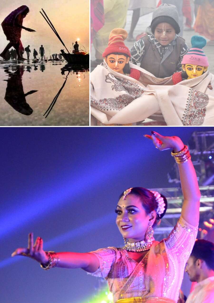 Ahead of Makar Sankranti, Gangasagar Island has come to life with pilgrims gathering for the holy bath. Several cultural programmes are also being hosted