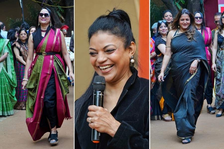 Adding a touch of glamour to the day’s proceedings was the “All Checked Out” fashion walk, curated by (centre) supermodel Nayanika Chatterjee. Participants, including members of FICCI Flo’s Kolkata chapter, sashayed down in their striking saris styled in various traditional and contemporary ways. The walk celebrated individuality and style, culminating in an award ceremony that recognised standout looks. Prizes were awarded to three winners, and a token of appreciation was presented to everyone for their enthusiastic participation