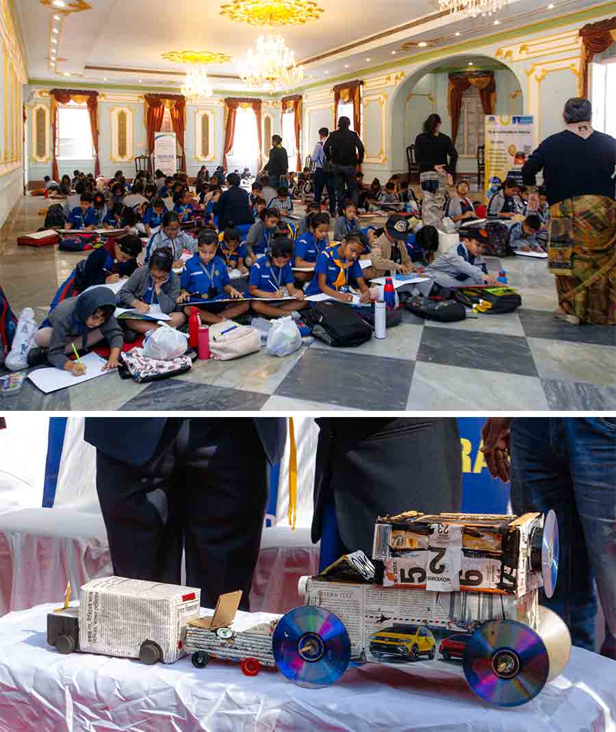Catering to all age groups, Kolkata Auto Carnival had a first-of-its-kind car-based art and craft competition. Over 100 children took part in it, creating various drawings and car models from the tools given to them