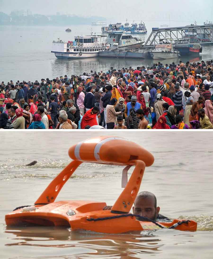 The Indian Coast Guard has introduced a remote-operated life-saving buoy to rescue drowning devotees taking a holy dip at Ganga Sagar Island 