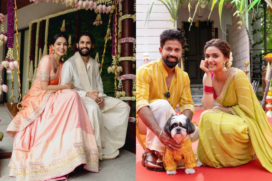 Sobhita Dhulipala and Naga Chaitanya; Keerthy Suresh and Antony Thattil