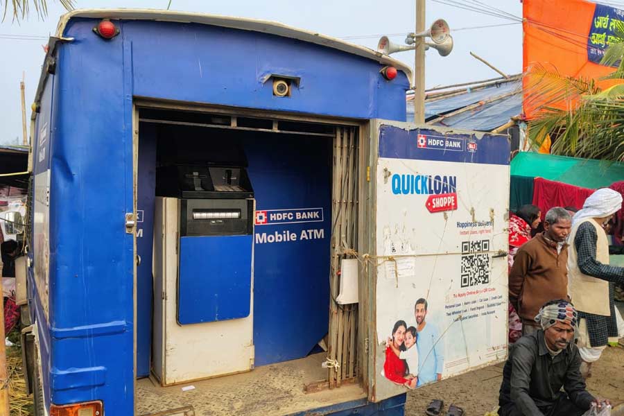 Several mobile ATMs and mobile charging points have been installed for the pilgrims in the mela area