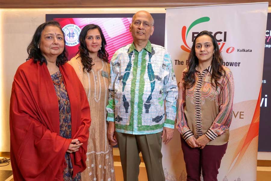 Members of Federation of Indian Chambers of Commerce and Industry (FICCI) FLO Kolkata chapter pose with lawyer, politician and author Abhishek Manu Singhvi during an insightful and thought-provoking session held in collaboration with the Hindusthan Club Ladies Wing on January 17. The event centred around the theme ‘India at 2047: The Future of the World’s Largest Democracy, Including Women’s Empowerment Perspectives’ and drew an audience eager to engage with ideas that will shape India’s centenary of Independence