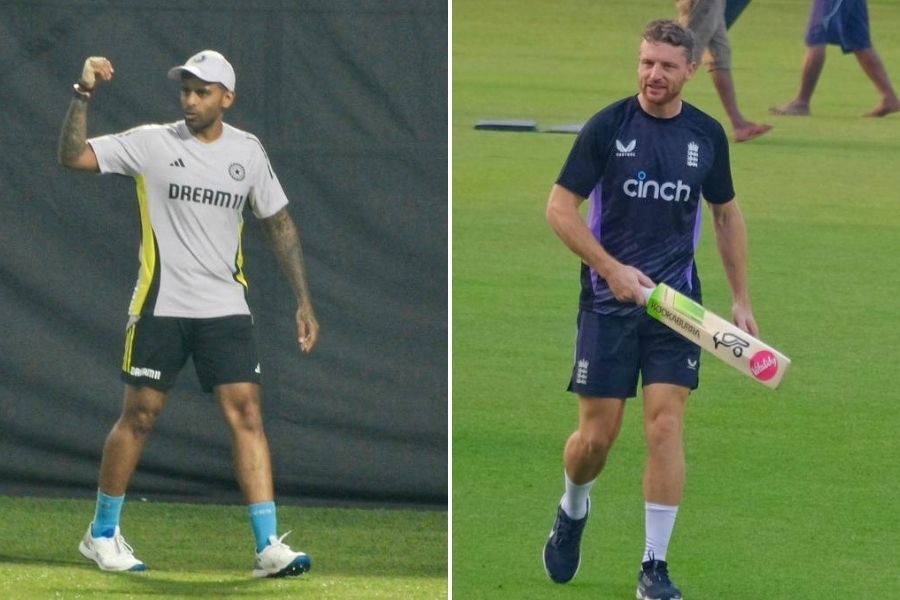 As both teams get ready for the start of the T20I series on Wednesday, India and England (in pictures) captains Suryakumar Yadav and Jos Buttler marshalled their troops during the final practice session at the Eden Gardens on Tuesday