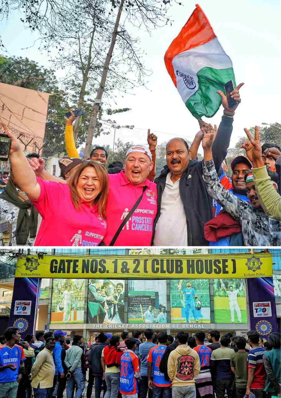 Cricket fans all pumped up at the Eden Gardens ahead of the India versus England T20I match on Wednesday