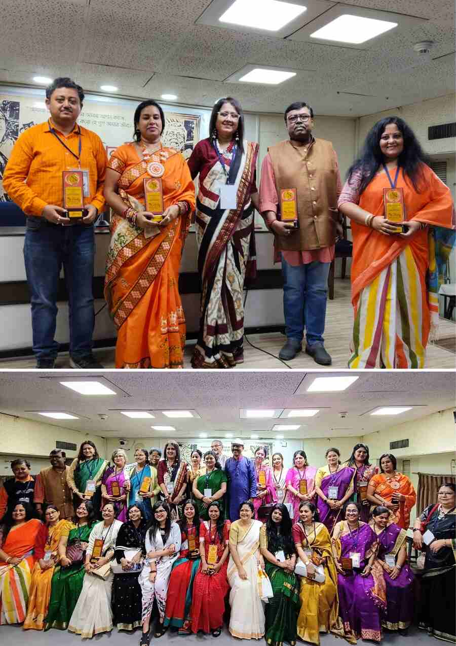 Madhyamgram Bachikdol 'Shree o Shilpi' organised a closet drama at the Paschimbanga Bangla Academy on Tuesday. The event began with an inaugural song by one of the esteemed members. Following the song, 37 members of 'Shree o Shilpi' presented 9 different dramas, each with a unique theme and flavour. The event was organised and directed by Urmi Roy, the founder of 'Shree o Shilpi'