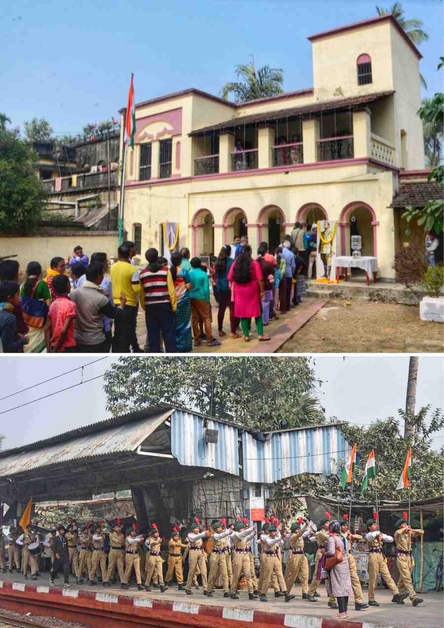 Visitors, including students, paid homage to Netaji Subhas Chandra Bose at his family’s ancestral home in Subhasgram on Kolkata’s southern outskirts on his birth anniversary  