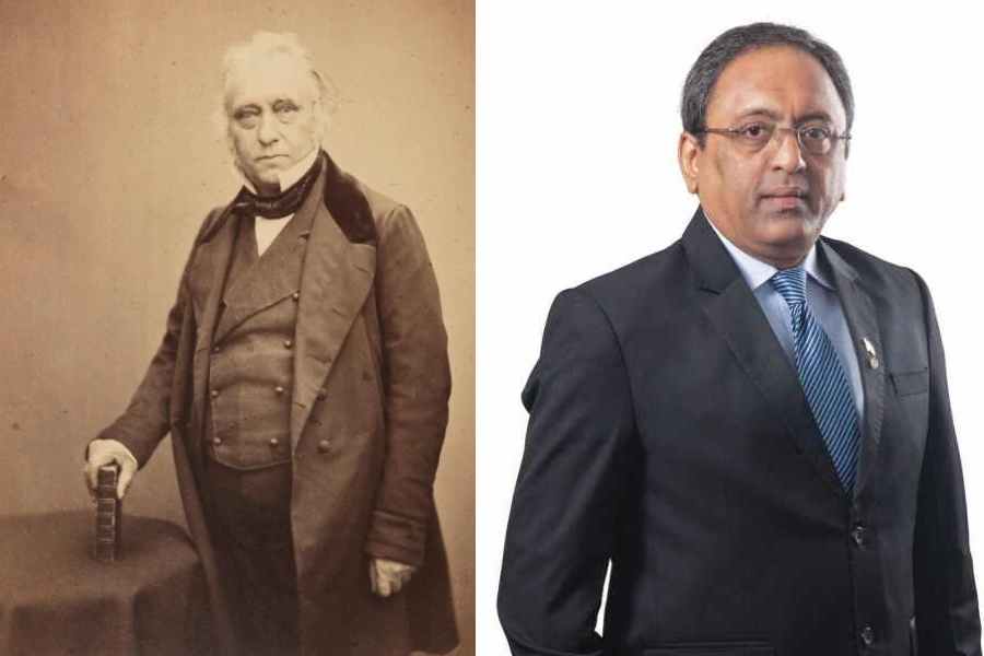 Thomas Babington Macaulay (left) and S.N. Subrahmanyan