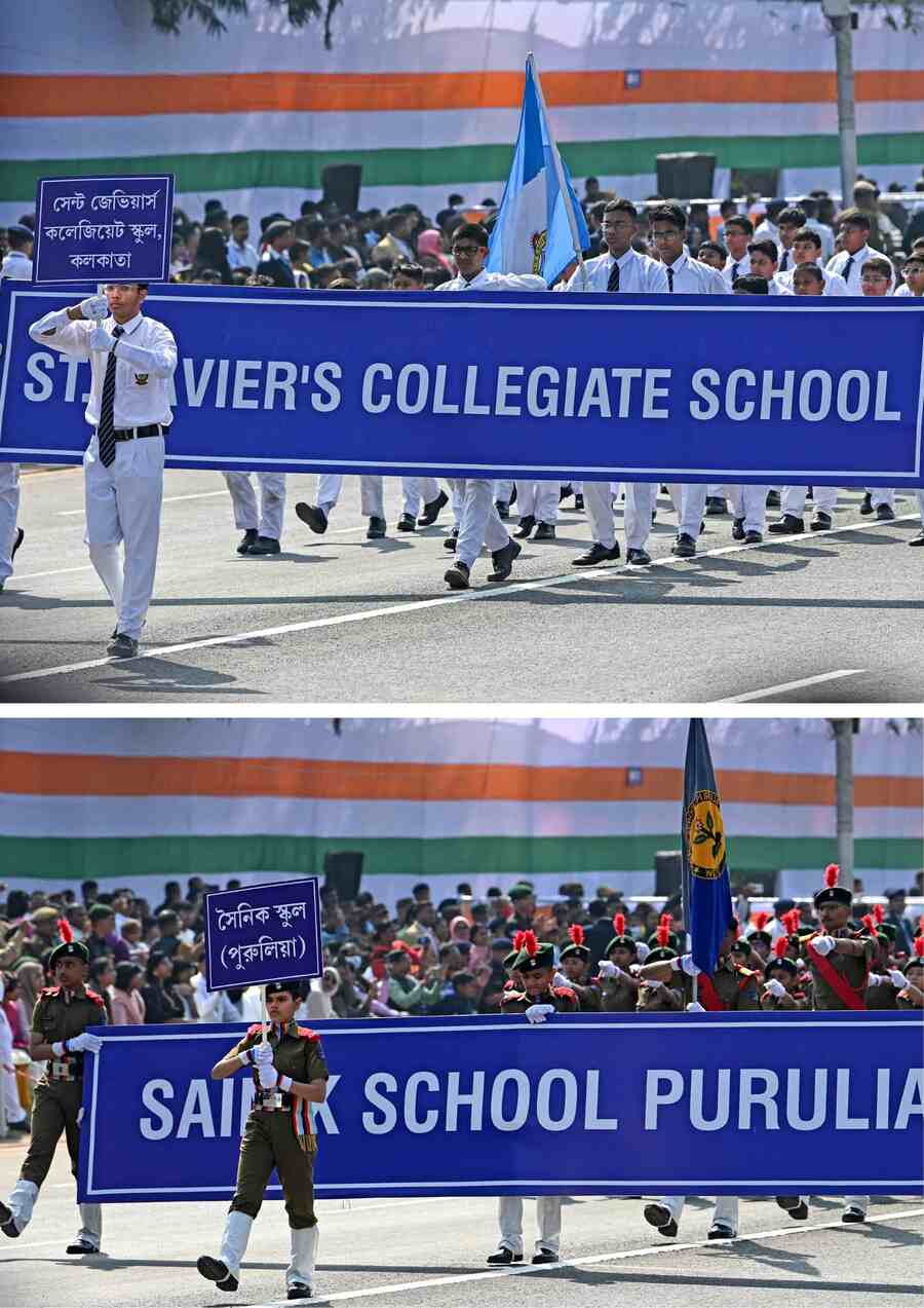 Students of schools from Kolkata and other parts of West Bengal joined the parade