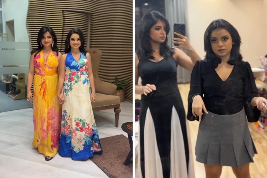 Antara Nandy and Ankita Nandy’s GRWM reel on Instagram