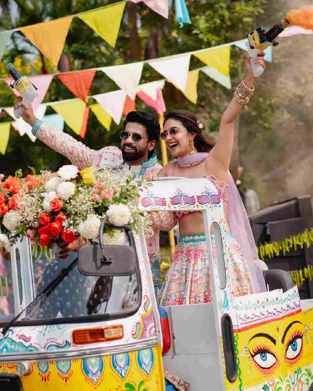 Baby John actress Keerthy Suresh, who recently tied the knot with Antony Thattil, has shared photos from their mehendi ceremony which preceded the wedding on December 12, 2024, in Goa.