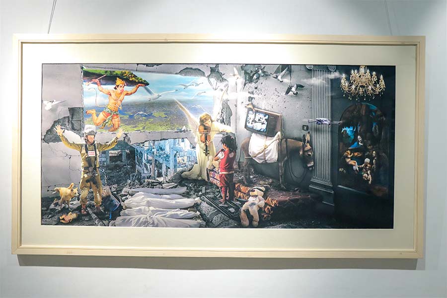 Nilmoni Raha’s artwork titled 'Home Sweet Home' (photographic montage)