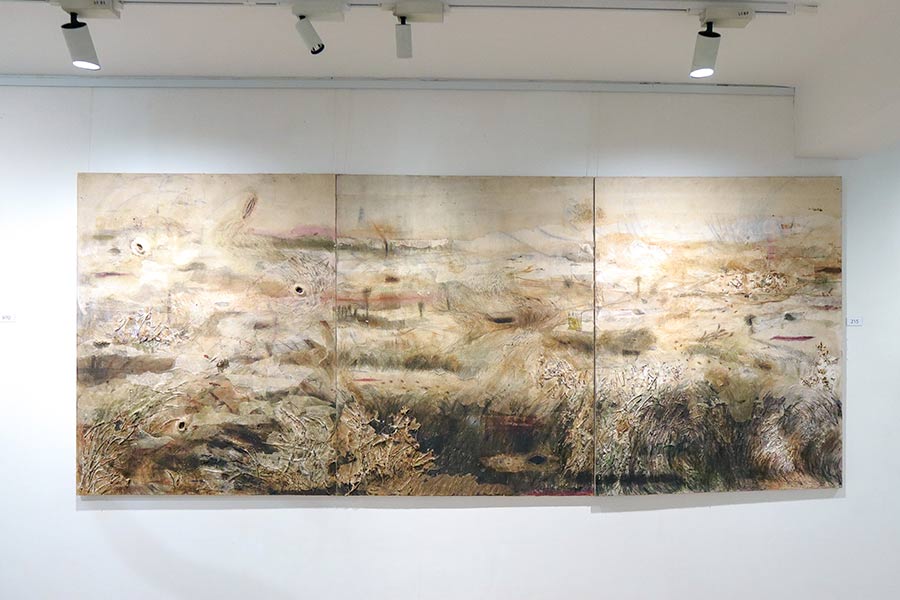 Rimi Adak’s 'Untitled' (mixed media on canvas)