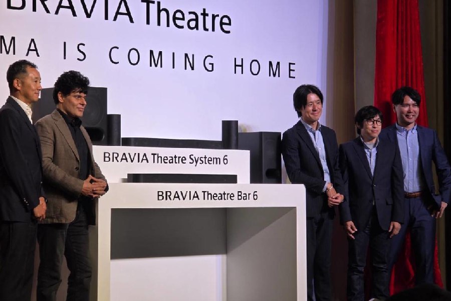 (Left to right) Daijiro Nakano, deputy MD Sony India, Sunil Nayyar, MD, Sony India, Daisuke Nezu, head of home audio and video division, Sony Corporation, Tomoya Kato, senior acoustic engineer, Sony Corporation and Shohei Toyoda, head of audio business, Sony India.