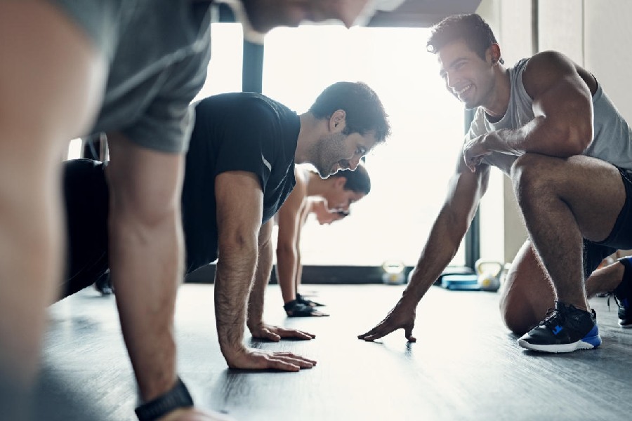 Bodyweight exercises such as planks, squats, and push-ups can be performed anywhere