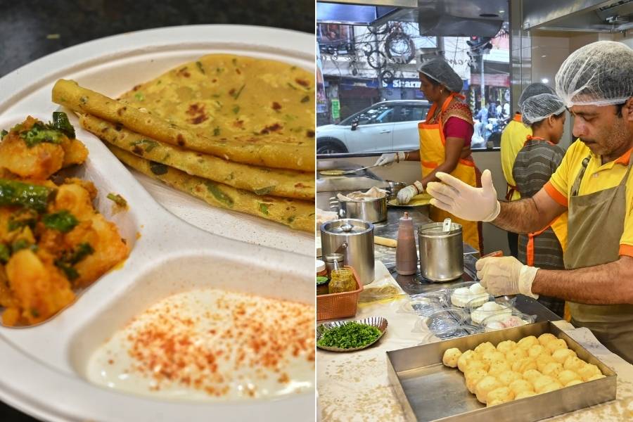 The highlight of the new store is a live counter, where customers can watch their theplas, parathas or dahi vadas being made fresh
