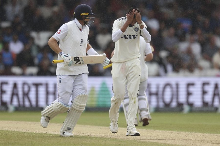 Prasidh Krishna during Day III at Edgbaston