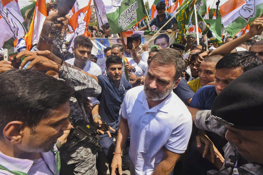 Bihar bandh: Rahul Gandhi in Patna