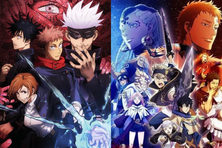 Posters of \\\'Jujutsu Kaisen\\\', \\\'Black Clover\\\'