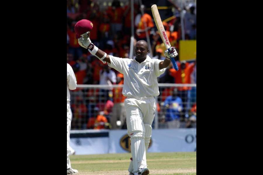 Brian Lara after reaching 400 in April 2004