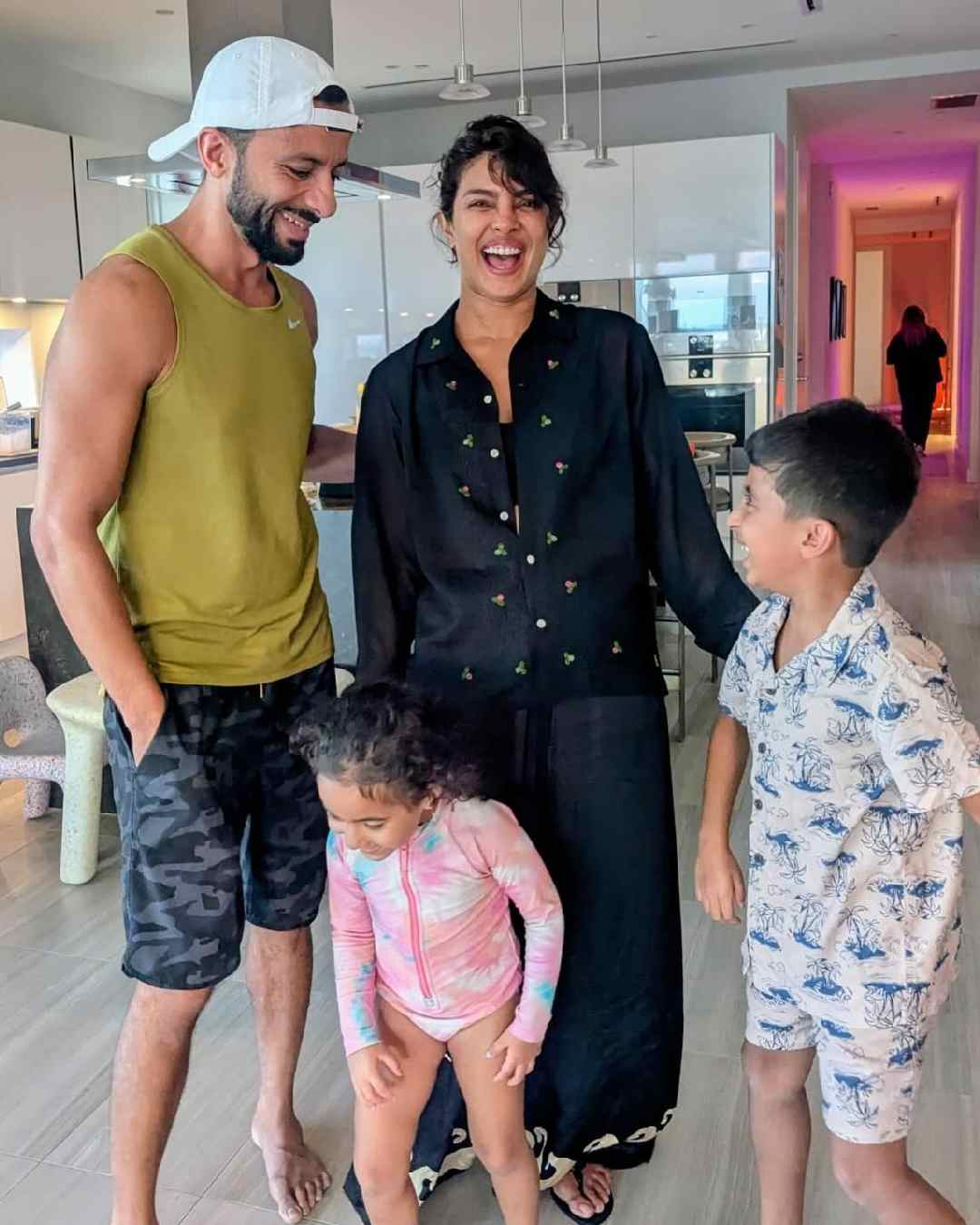 Priyanka and Nick caught up with a close friend during the trip. Nick recently headlined the play The Last Five Years