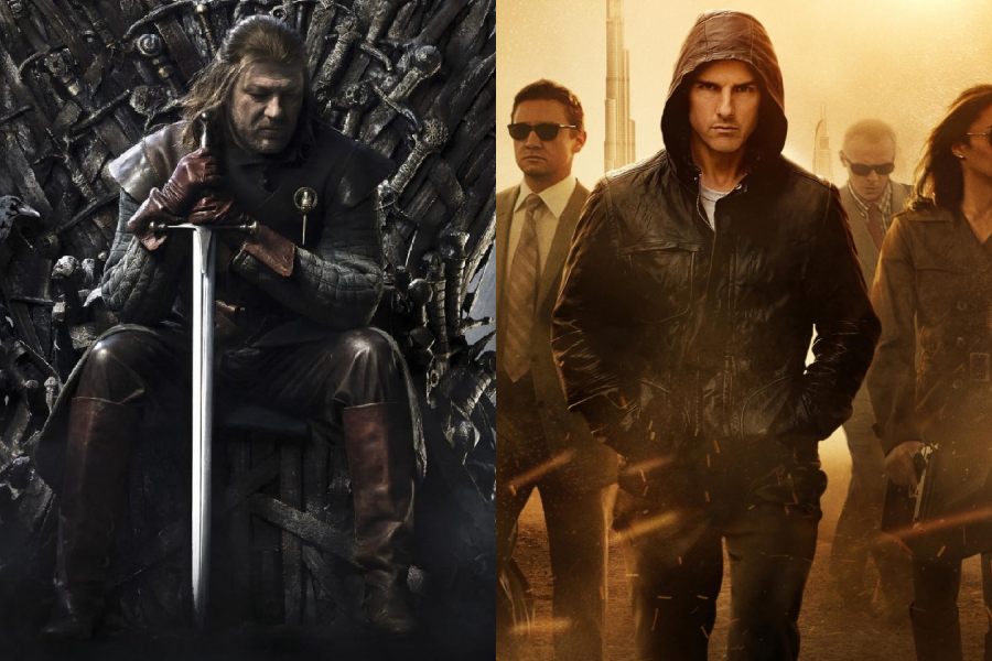 (left to right) Posters of ‘Game of Thrones’, ‘Mission Impossible’