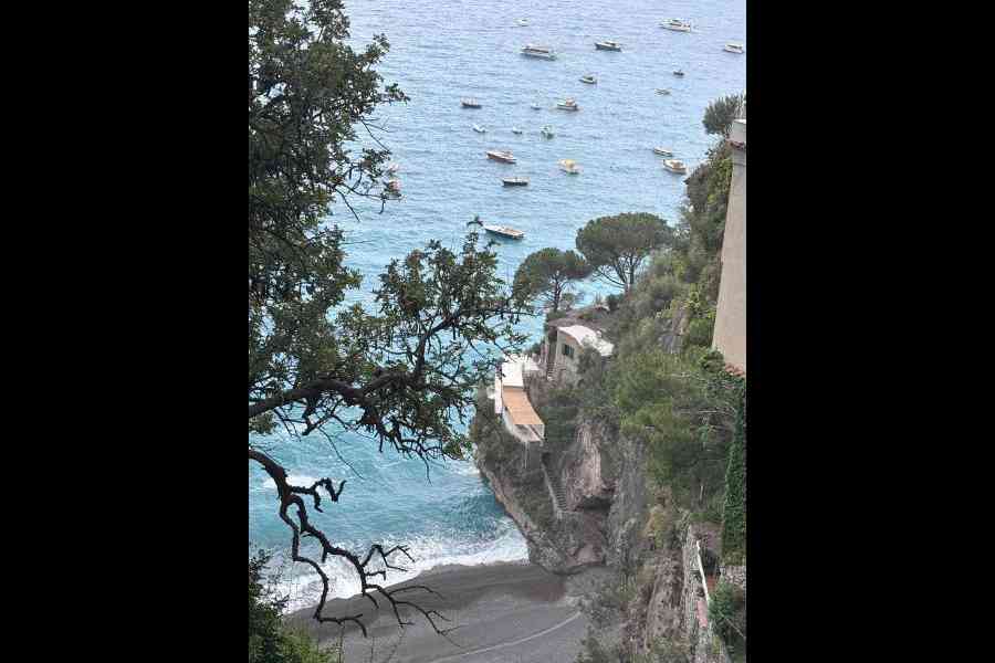 The beach in Positano
