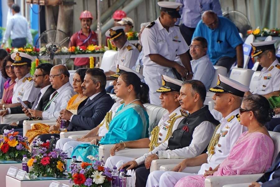 Present, among others, were Cmde P R Hari IN (Retd), Chairman and Managing Director, GRSE, Cdr Shantanu Bose, IN (Retd), Director (Shipbuilding), GRSE, Shri Abhishek Ranjan, IOFS, CVO, GRSE, and senior officials from Indian Navy & GRSE