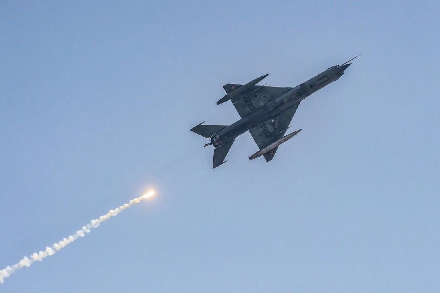 A MiG-21 in Ghaziabad on October 8, 2018