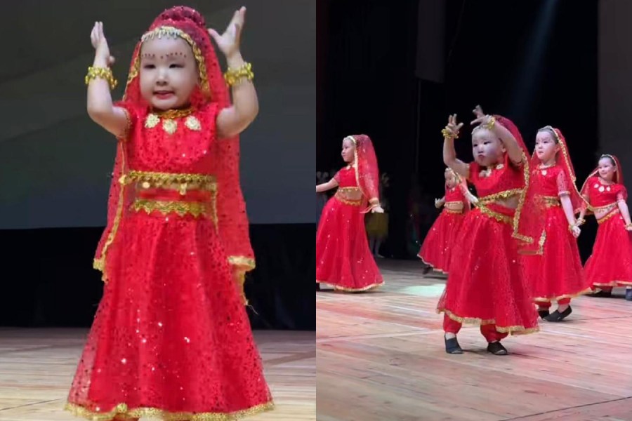 Russian toddlers win hearts with Bollywood dance at school event