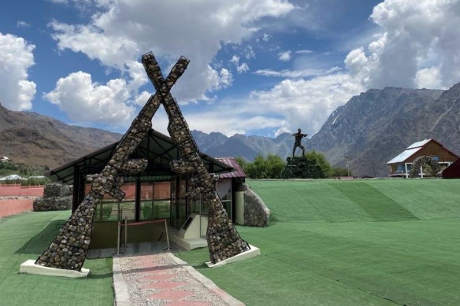 Inside the The Kargil War Memorial in Dras