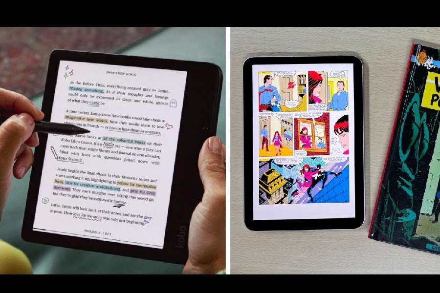 Kindle challengers Kobo Libra (left) and iPad Mini