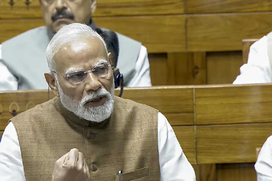 Modi speaks during the Sindoor debate in the Lok Sabha.